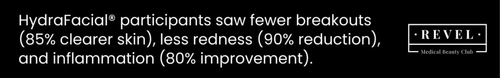 HydraFacial® results for reducing breakouts, redness, and inflammation, delivering smoother and clearer skin in Toronto.